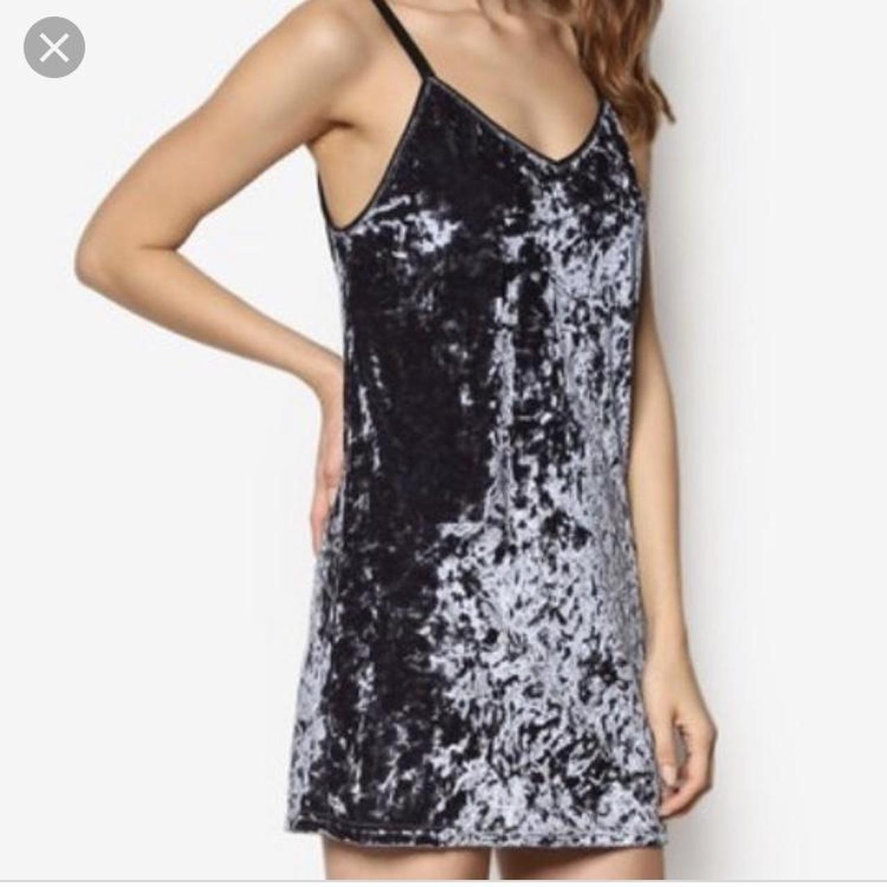 Crushed velvet slip clearance dress