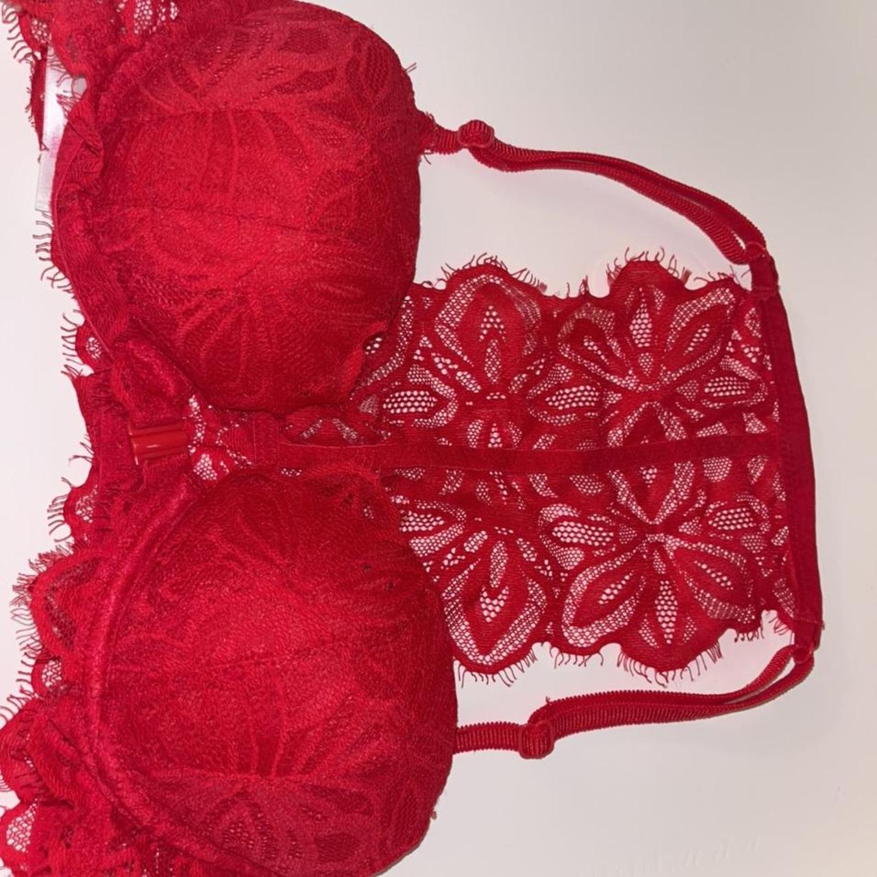 Victoria's Secret Women's Red Bra | Depop