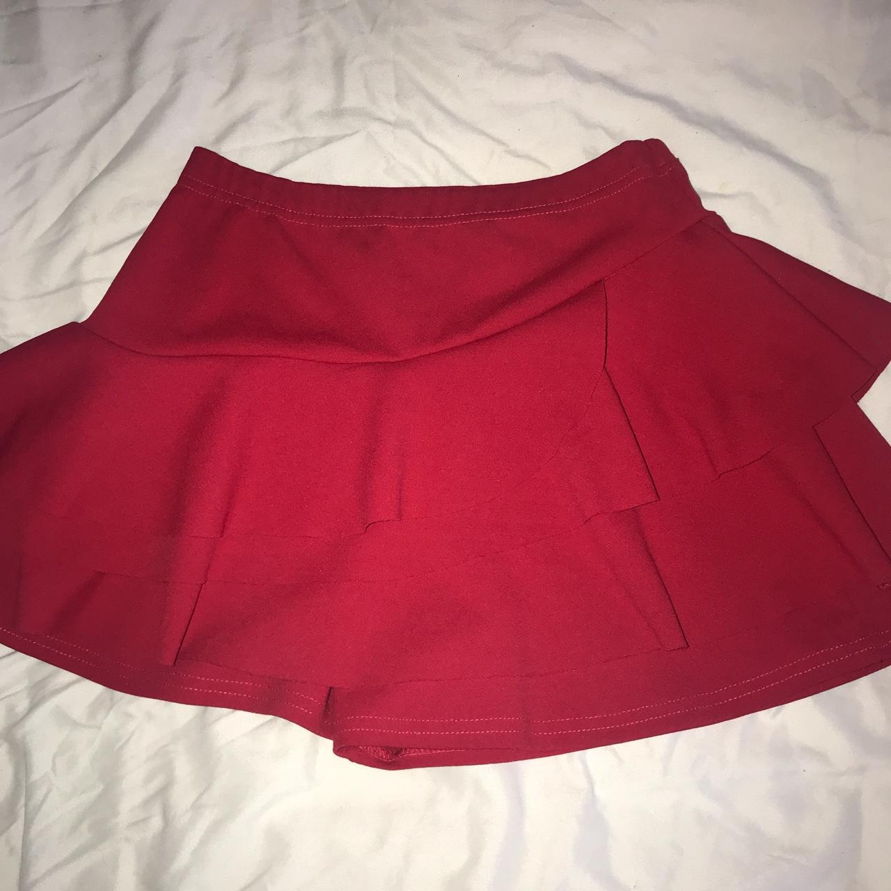 Red frill skort from i saw it first. has small... - Depop