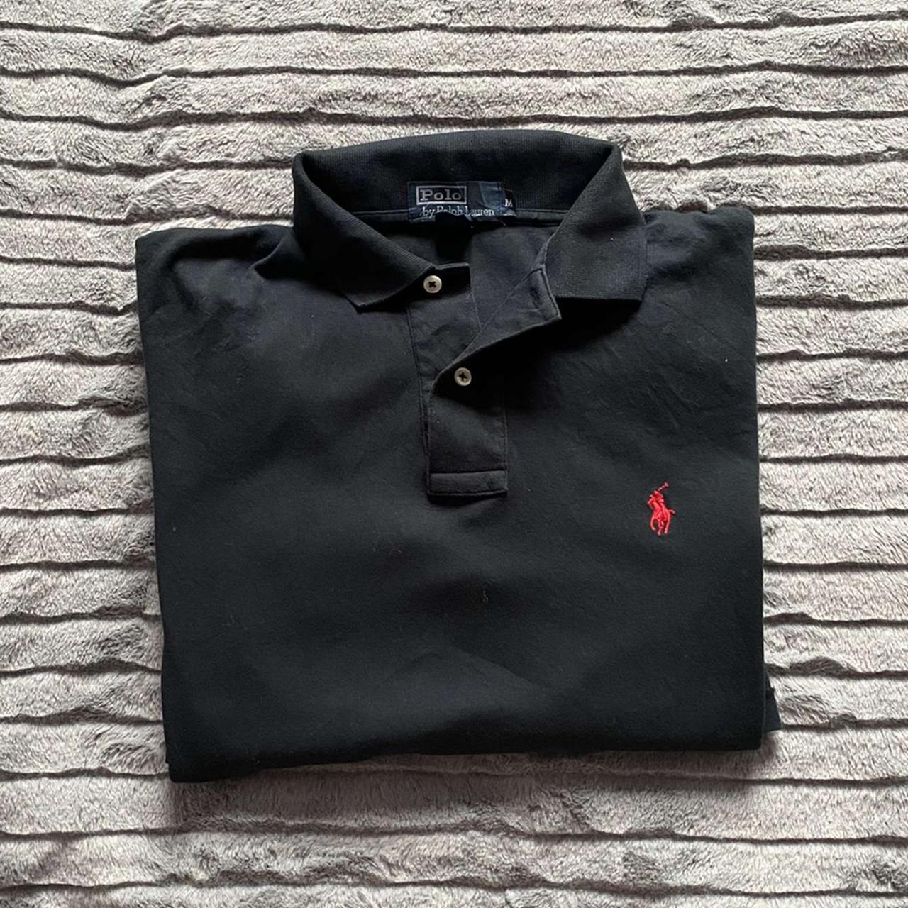 Men’s polo Ralph Lauren black polo shirt Size... - Depop