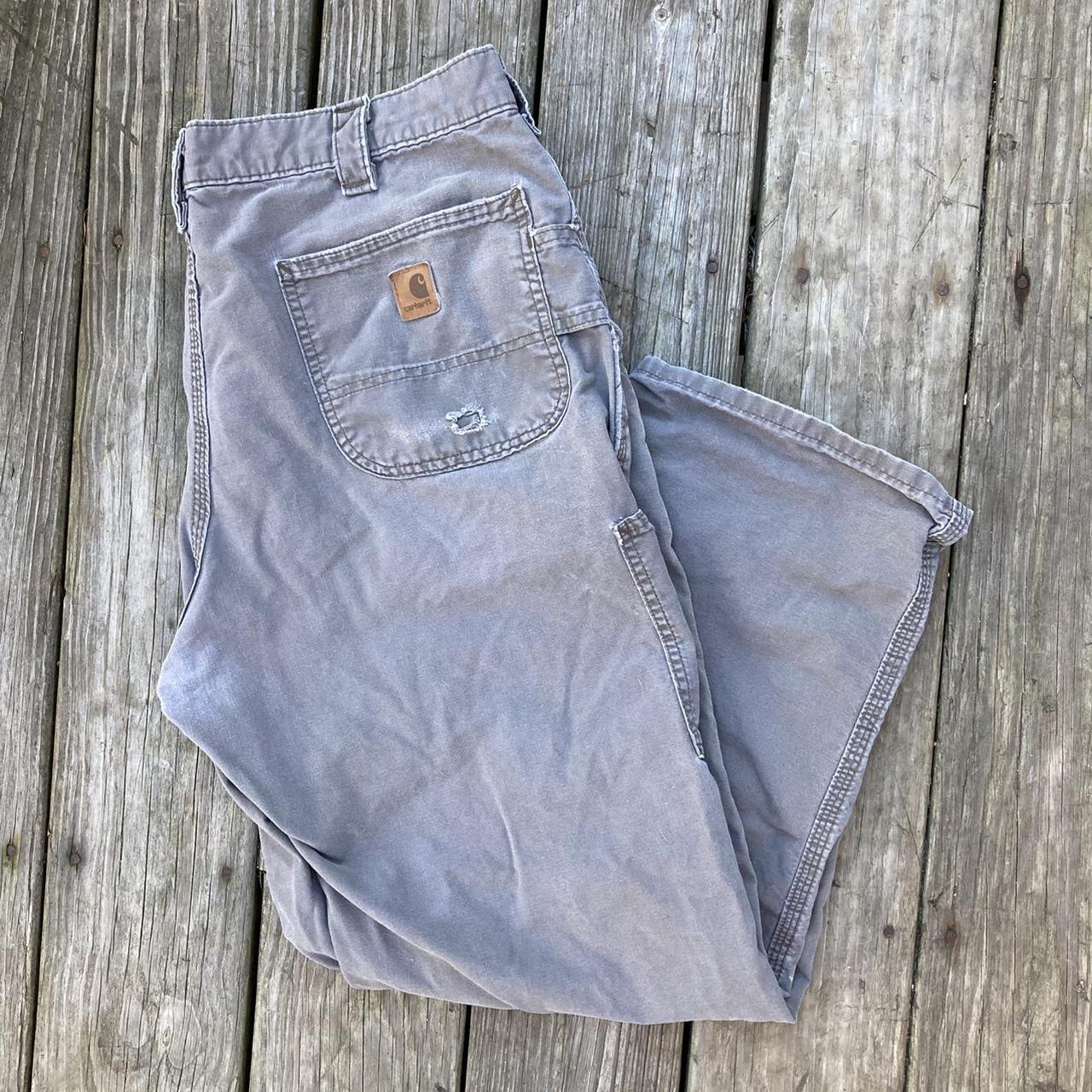 Men’s Carhartt Carpenter Pants Size 38 X 30 Grey - Depop