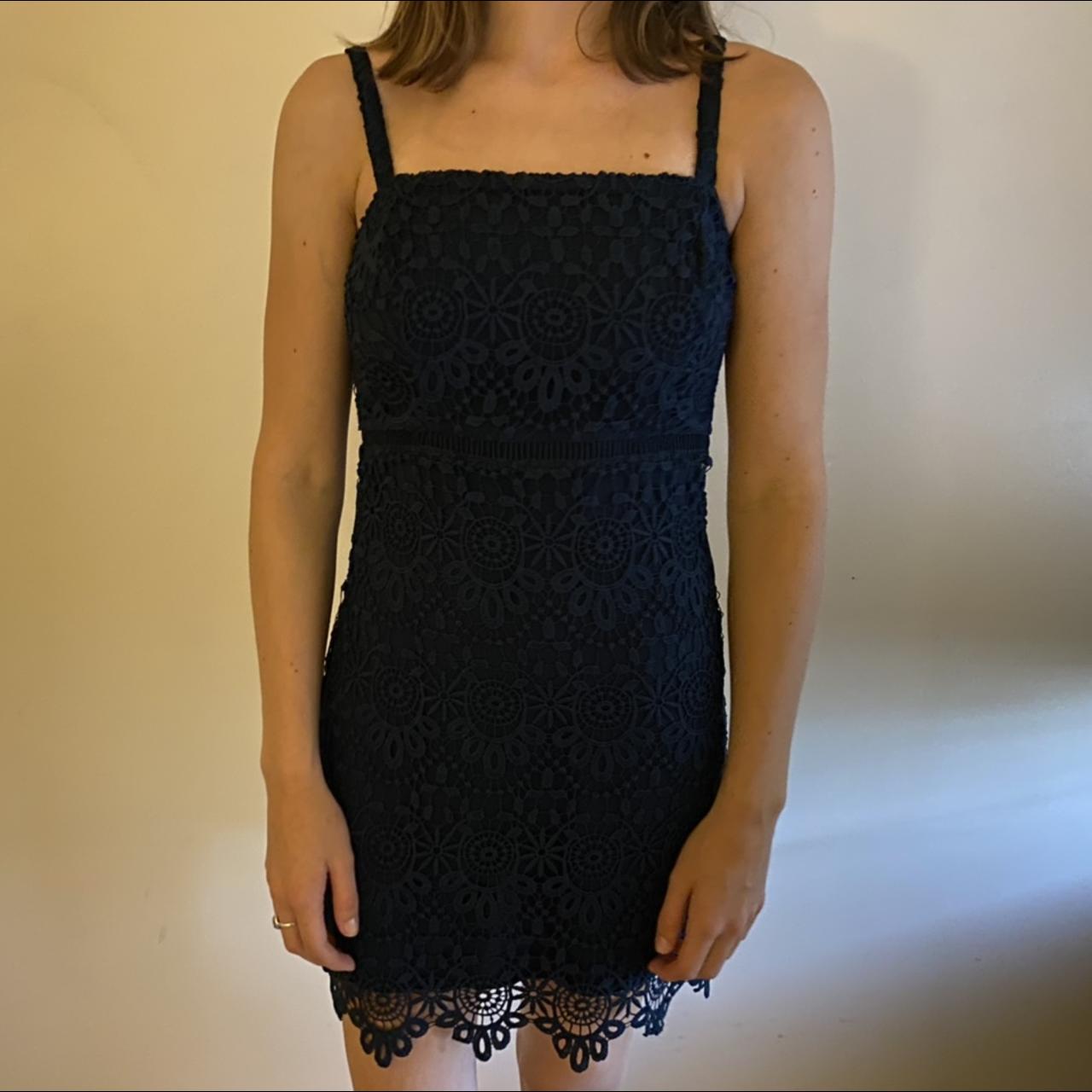 hollister navy lace dress