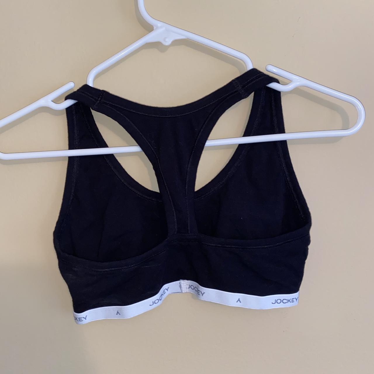 jockey racerback black lounge bra. size medium. new,... - Depop