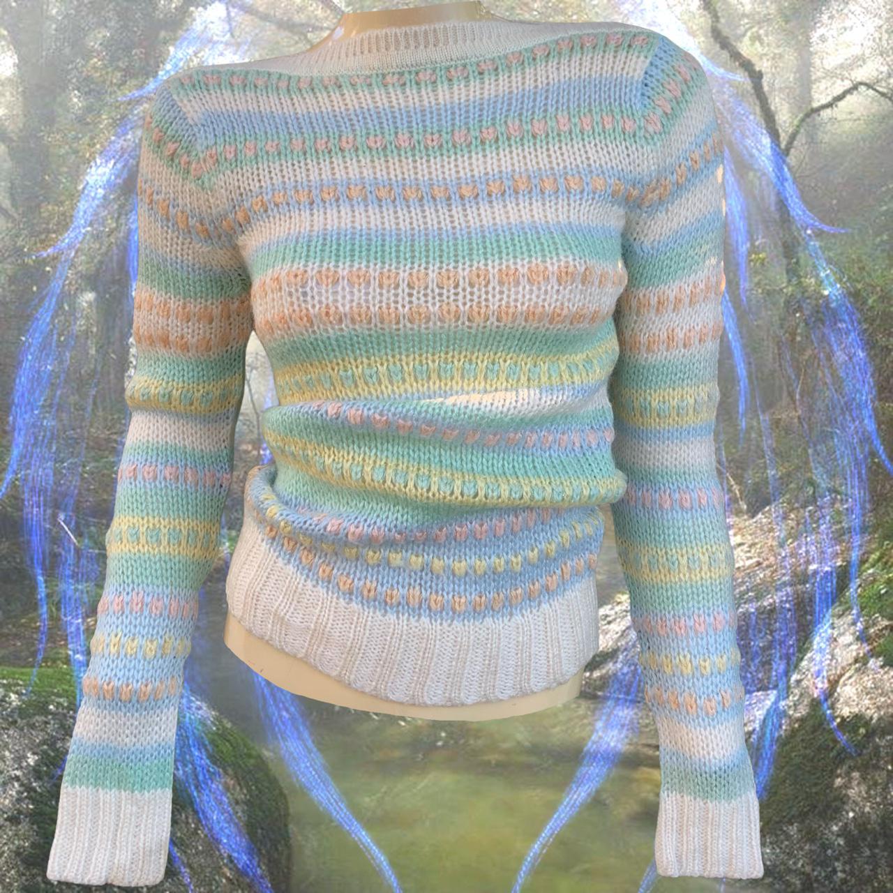 Product Image 1 - 🕷🕷Vintage Pastel Knit Sweater🕷🕷
•Good Condition