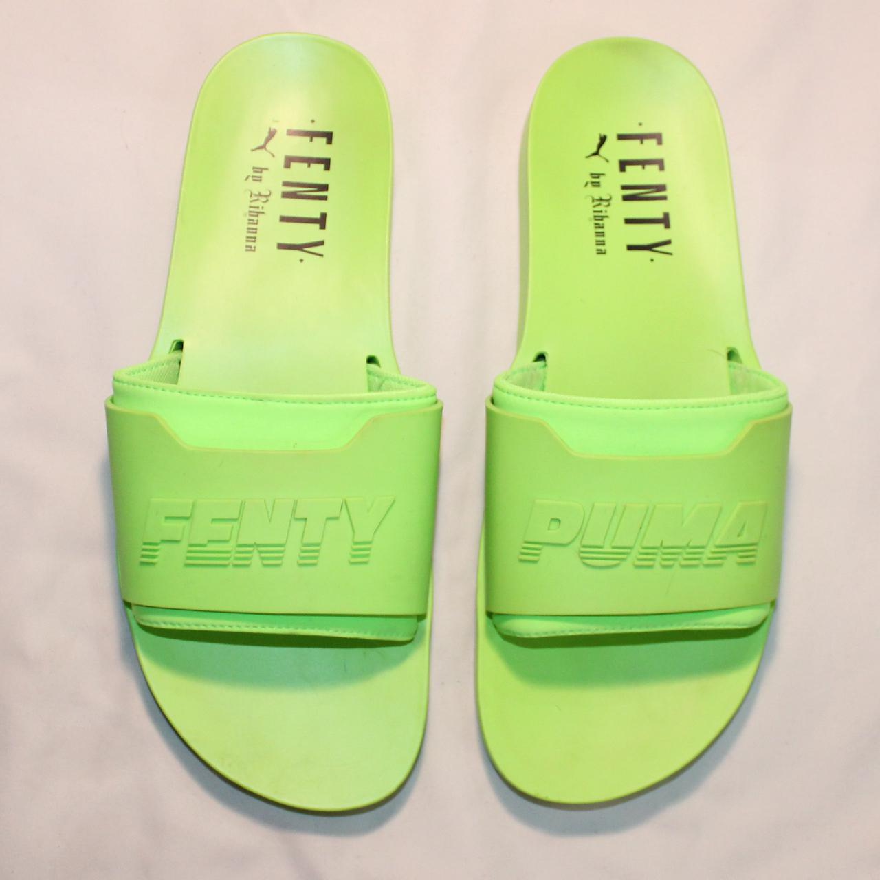 Fashion green fenty puma slides