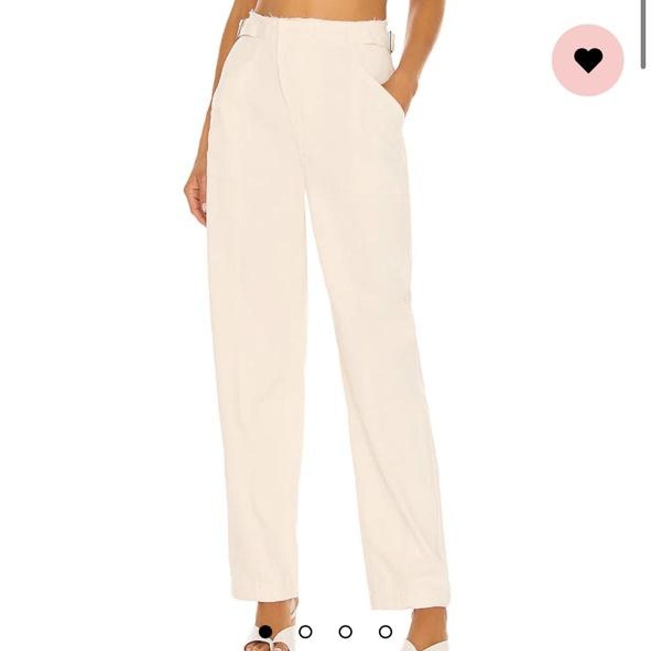 Lovers + Friends Women's Cream Trousers Depop