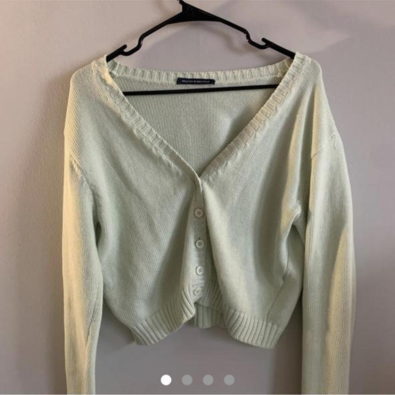 Brandy Melville Women's Green Cardigan | Depop