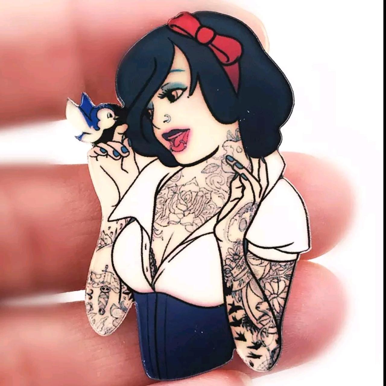 Snow White tattoo punk gothic rock and roll biker...