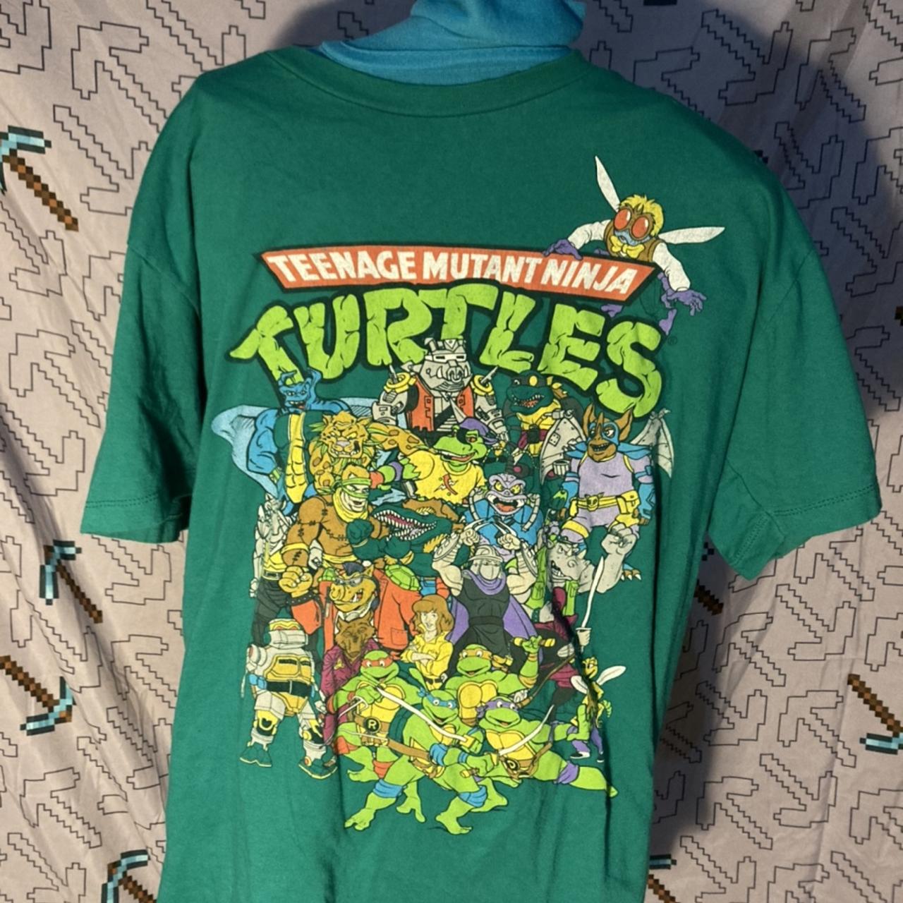 green teenage mutant ninja turtles 🐢 t shirt size: - Depop