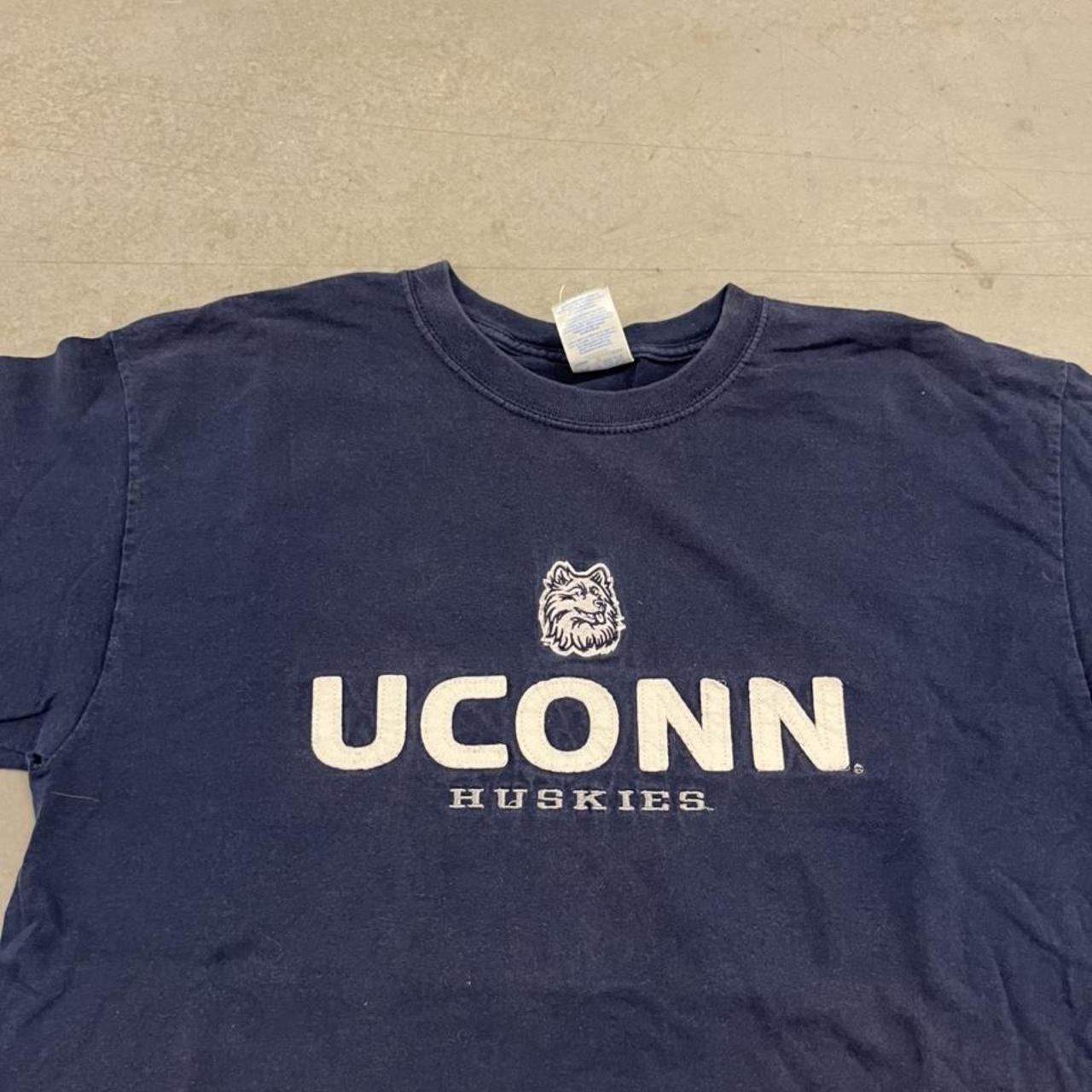 90s vintage UCONN Huskies baseball jersey by Nike - Depop