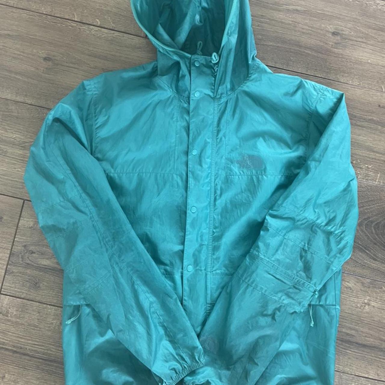 The North Face windbreaker in teal Size - L... - Depop