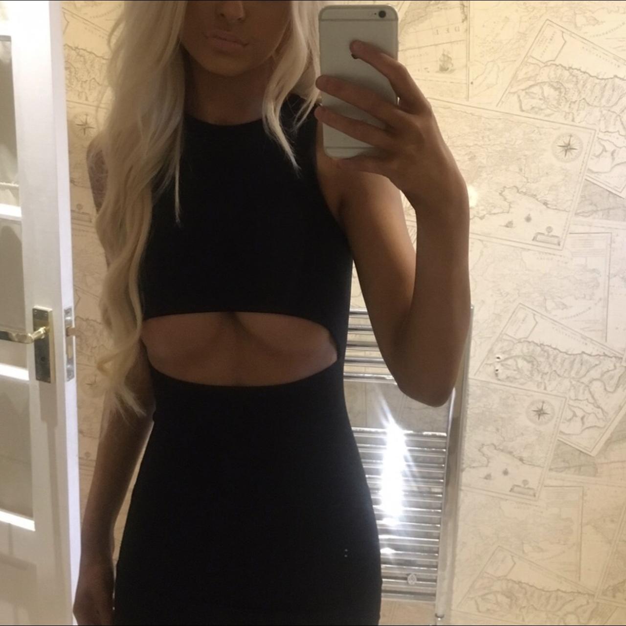 Black store underboob dress