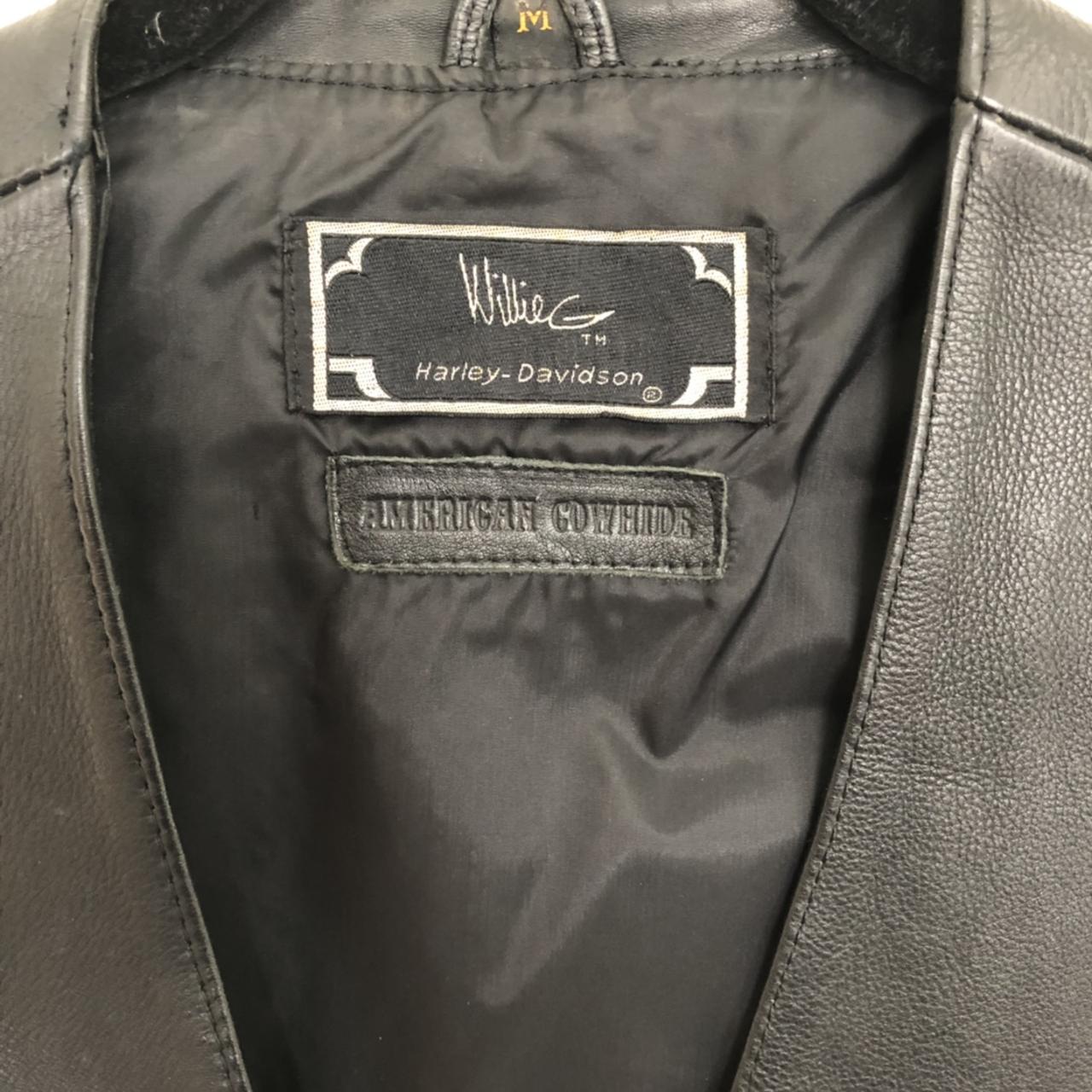 Vintage Harley Davidson willie G Leather Vest - Depop