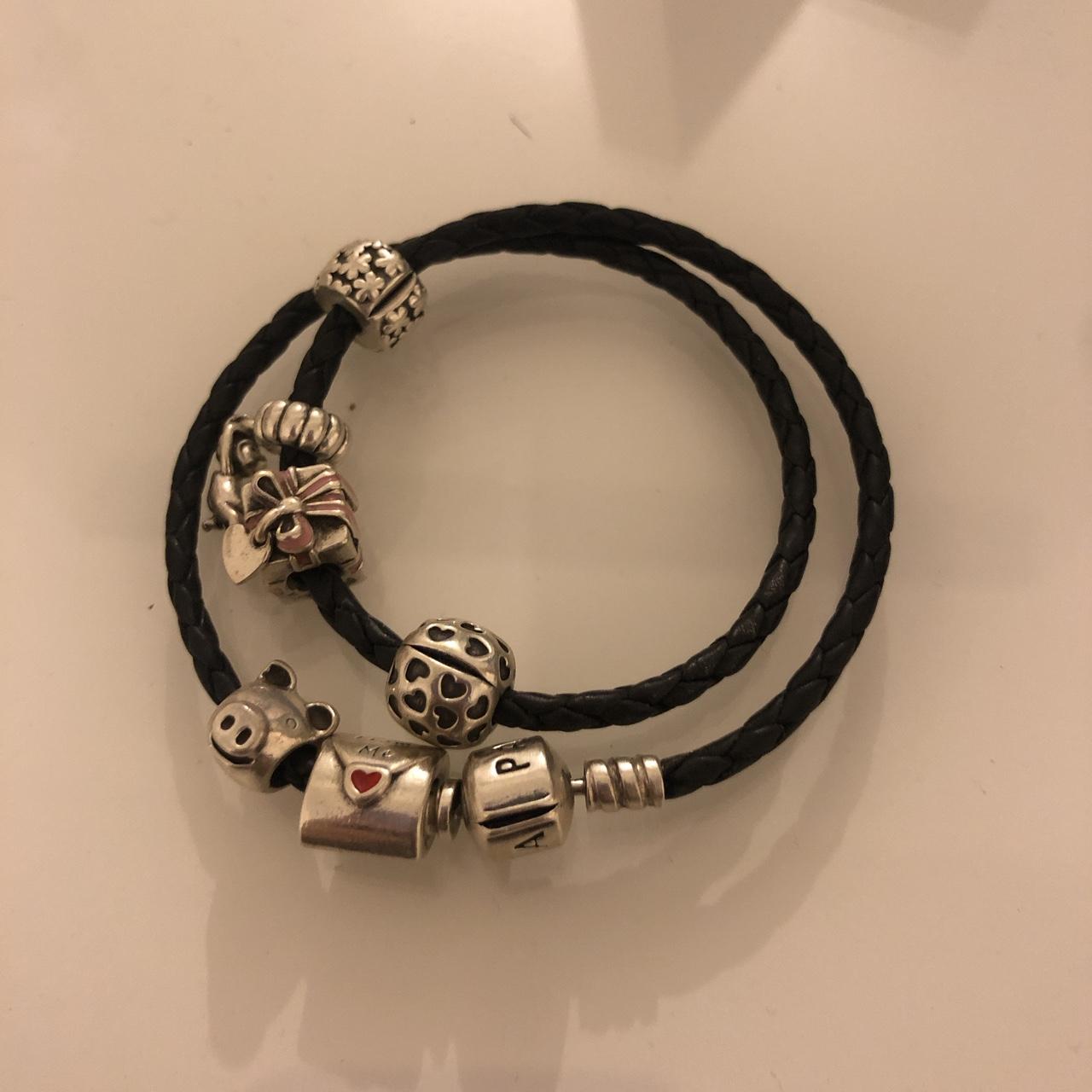 Pandora leather hot sale bracelet sale