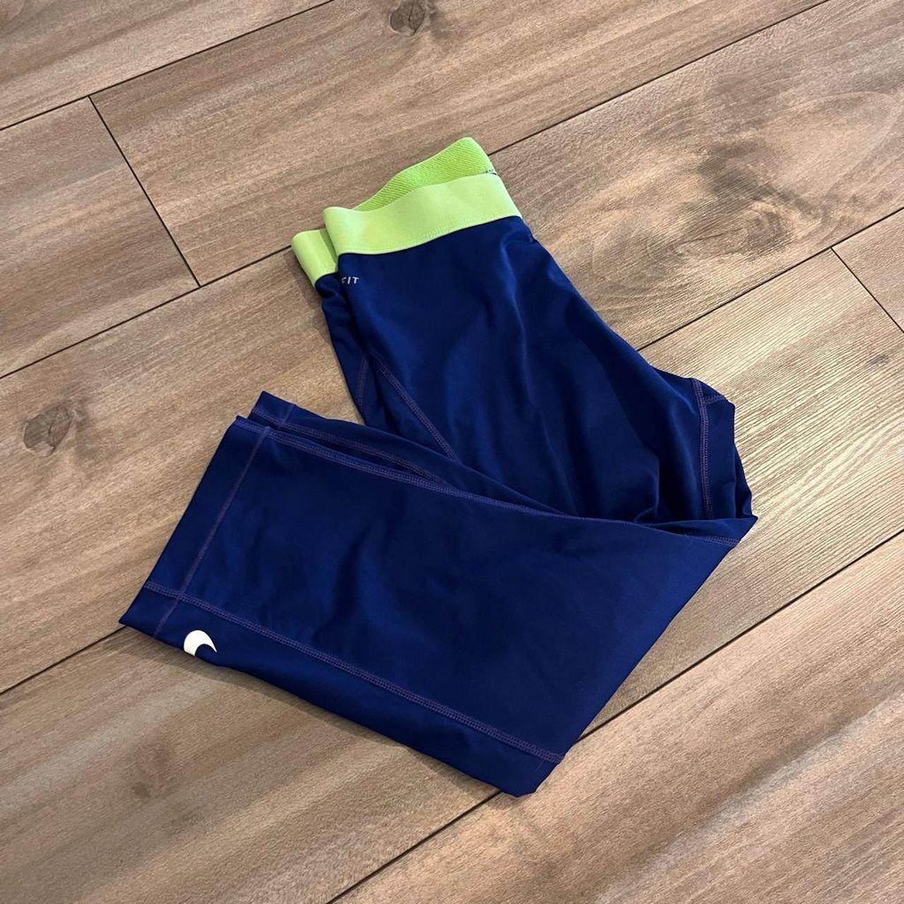 Nike Pro gym leggings in blue size small £15 in good - Depop