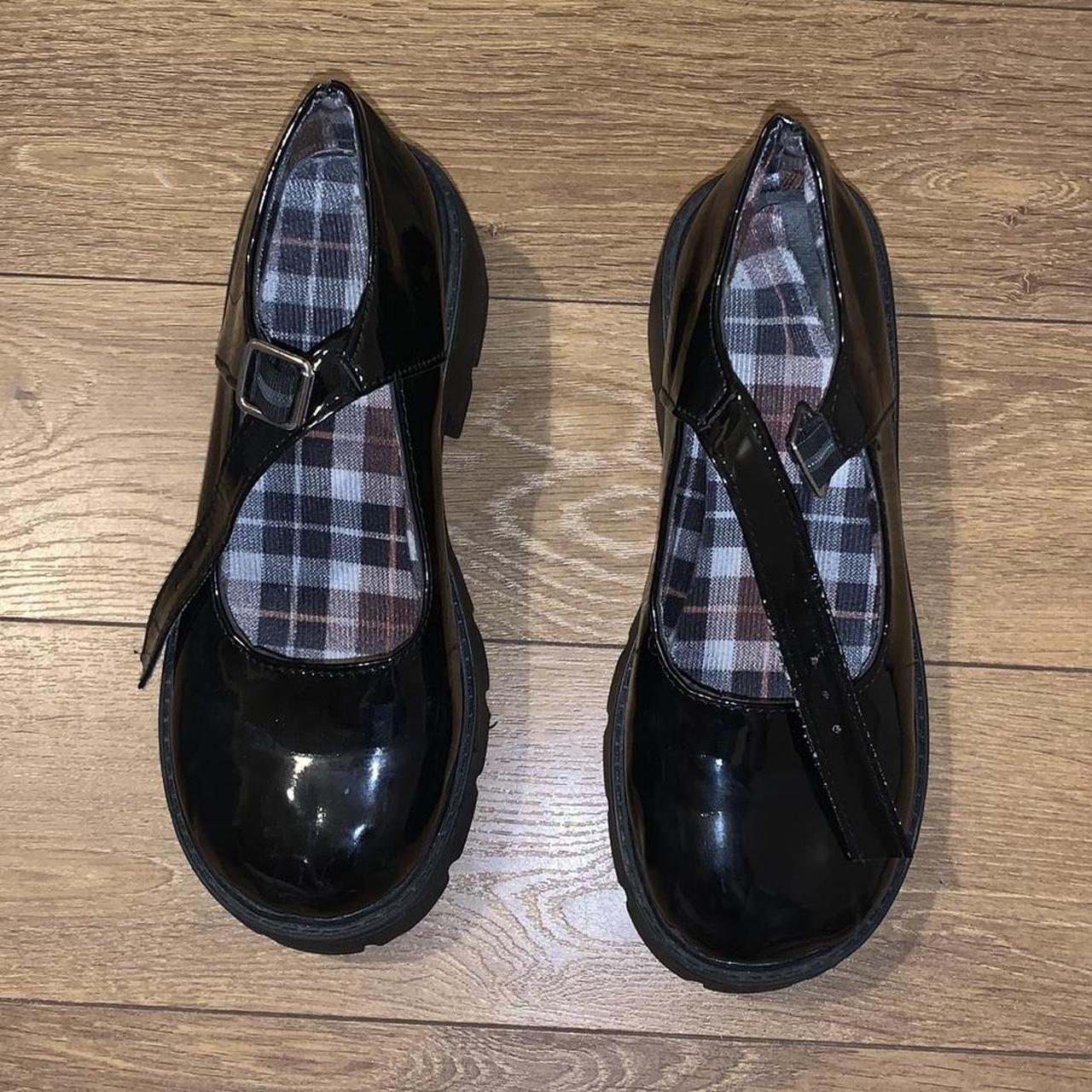 white platform mary jane shoes