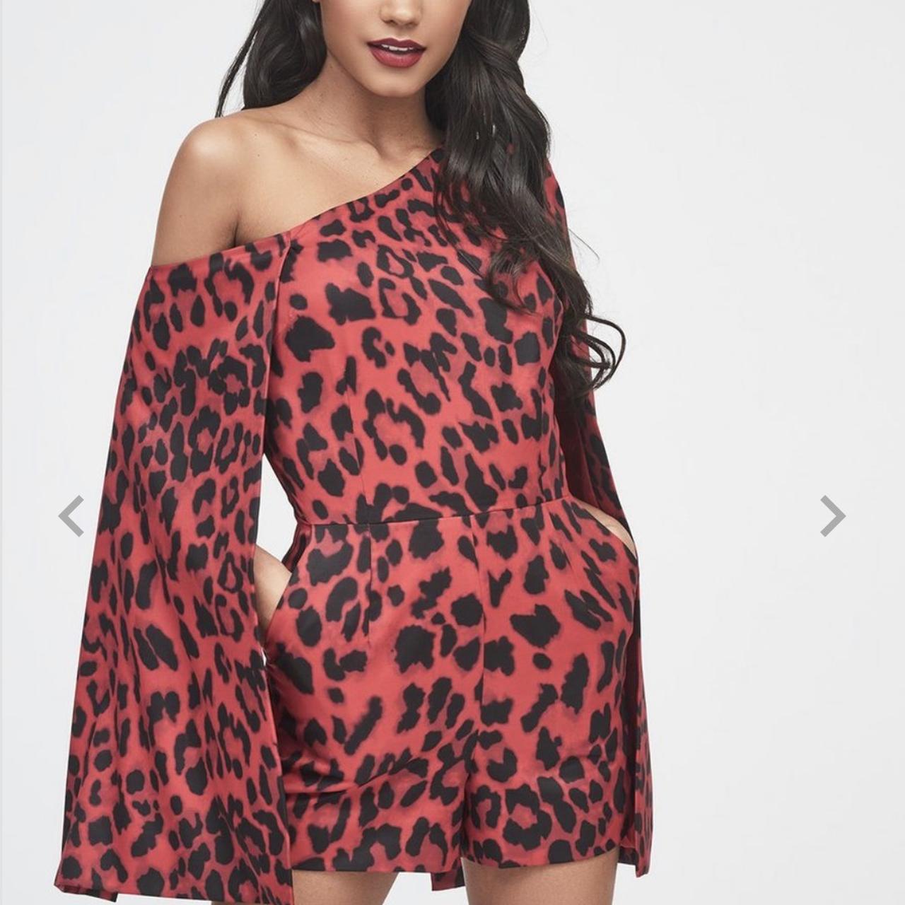 Lavish alice red fashion leopard print dress