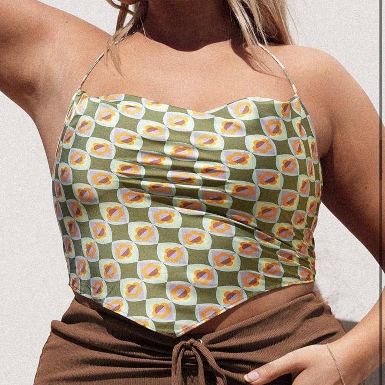 princess polly satin scarf top super cute worn once... Depop