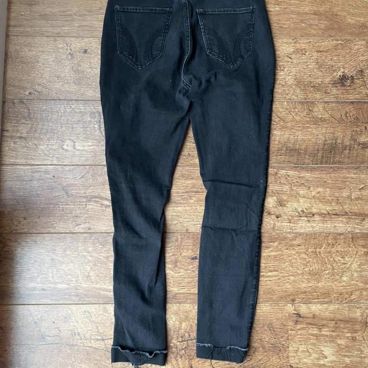 Hollister black curvy ultra high rise super skinny... - Depop