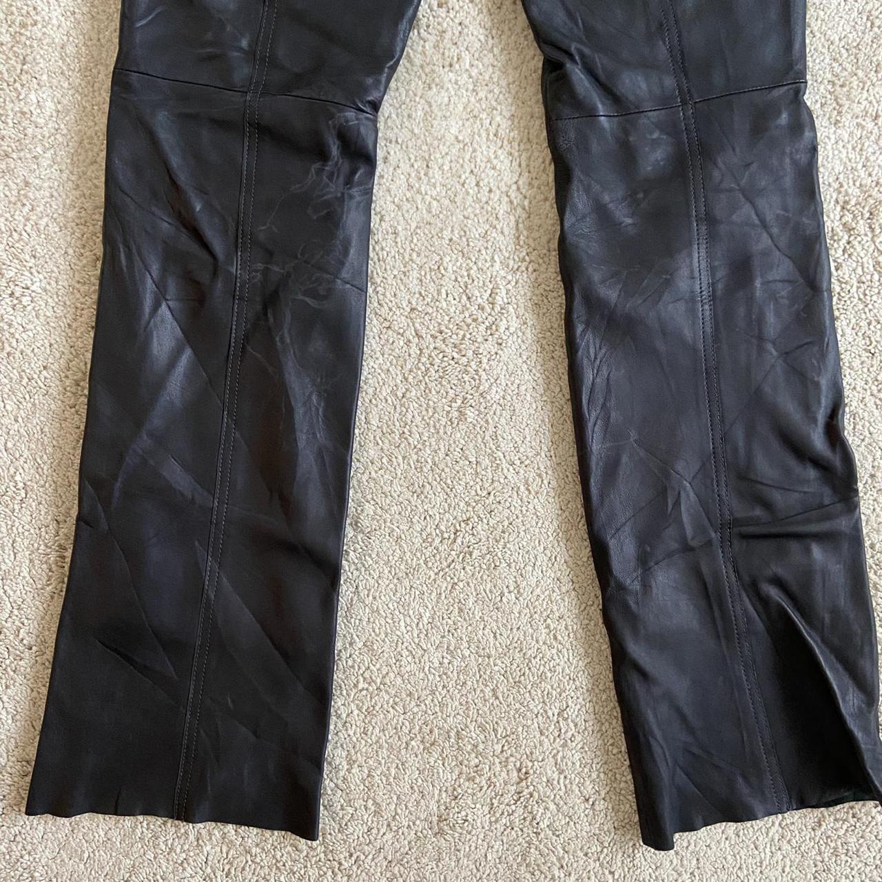 lowrise danier leather pants (if these fit me…….i... - Depop