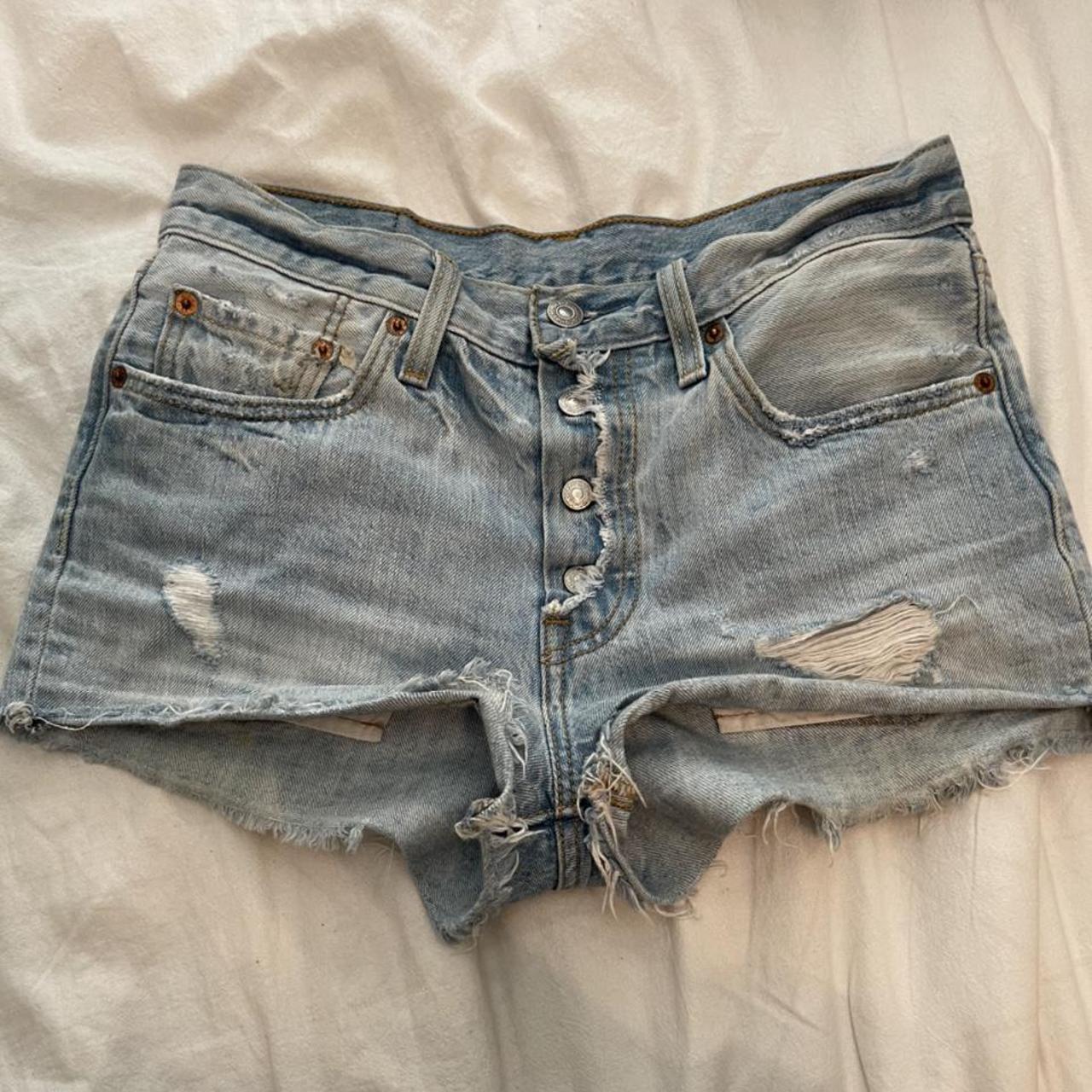 Product Image 1 - vintage levi’s distressed shorts. has