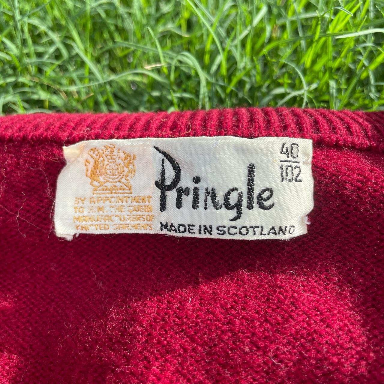 Vintage Pringle Sweater 🌸The most gorgeous red... - Depop