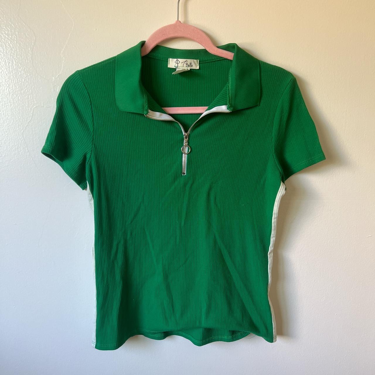 Preppy 70s-style polo with loop zip. Super soft and... - Depop