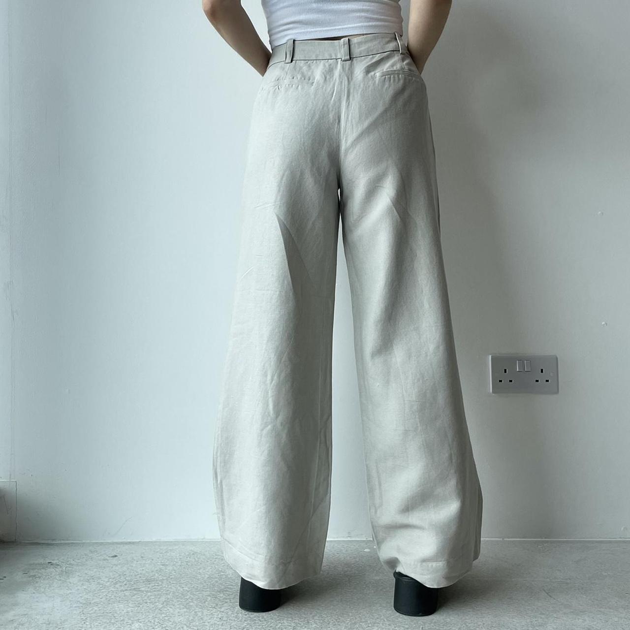 Stone linen trousers Material is linen cotton... - Depop