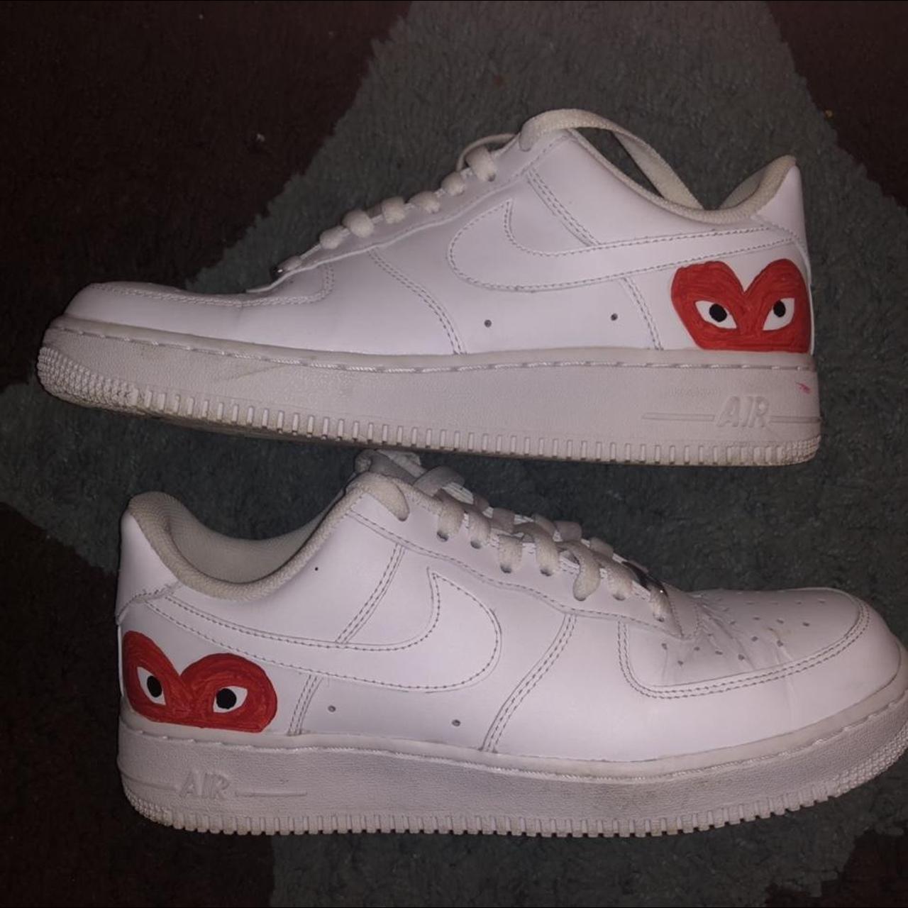 Air Force 1 custom CDG Size 7.5 UK Apart from the... - Depop