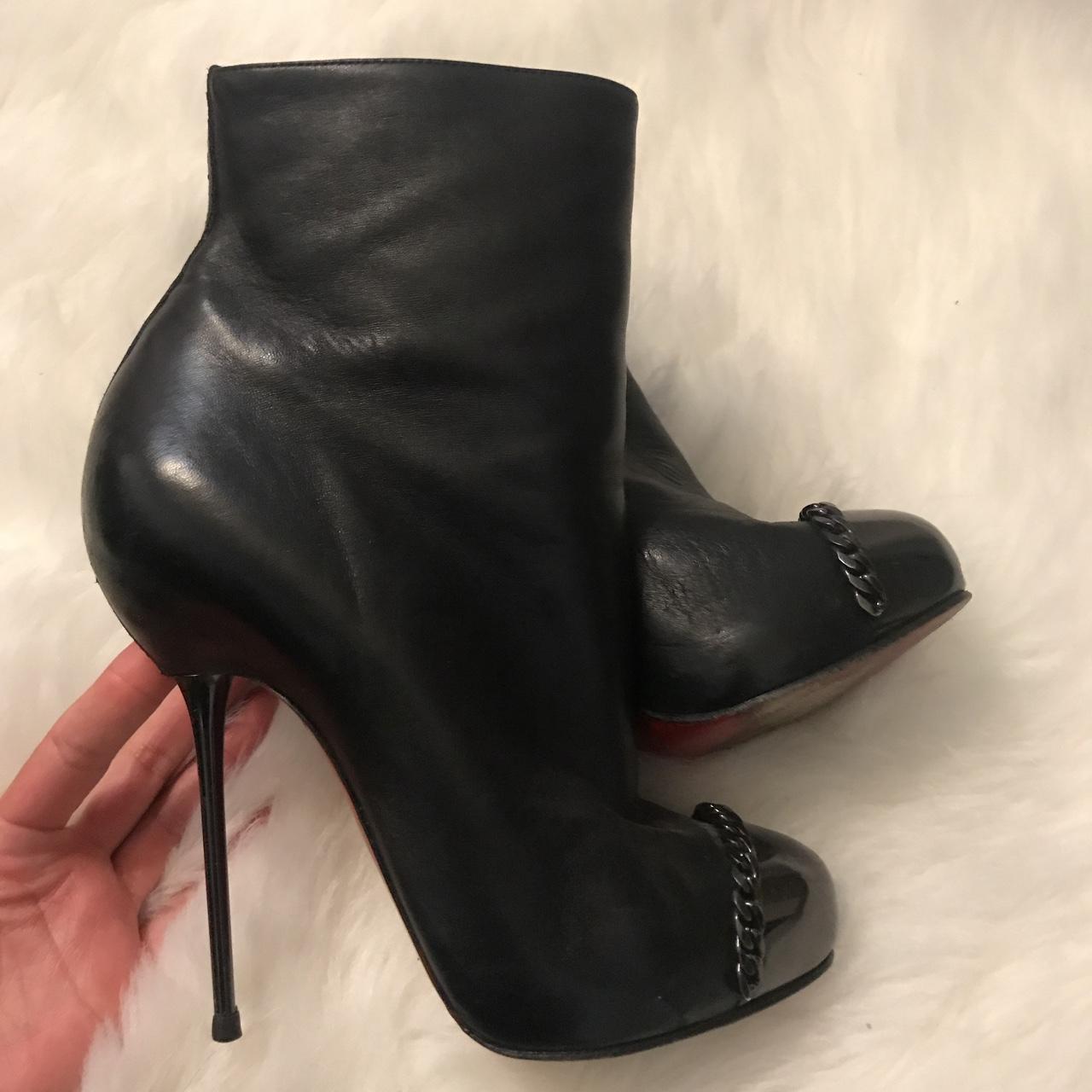 Metal heel hot sale ankle boots