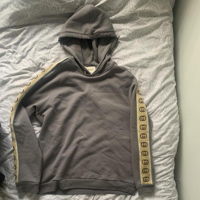 GREY GUCCI REFLECTIVE HOODIE SIZE LARGE 870. Depop