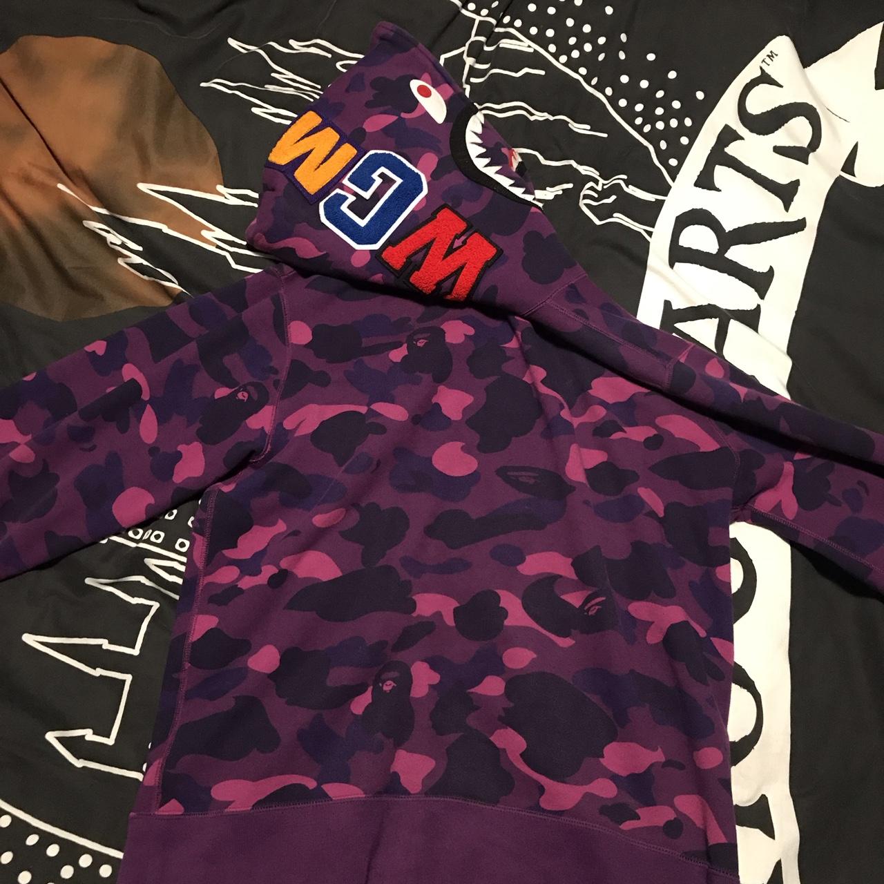 Bape shark hoodie purple camo. Bape supreme Gucci - Depop
