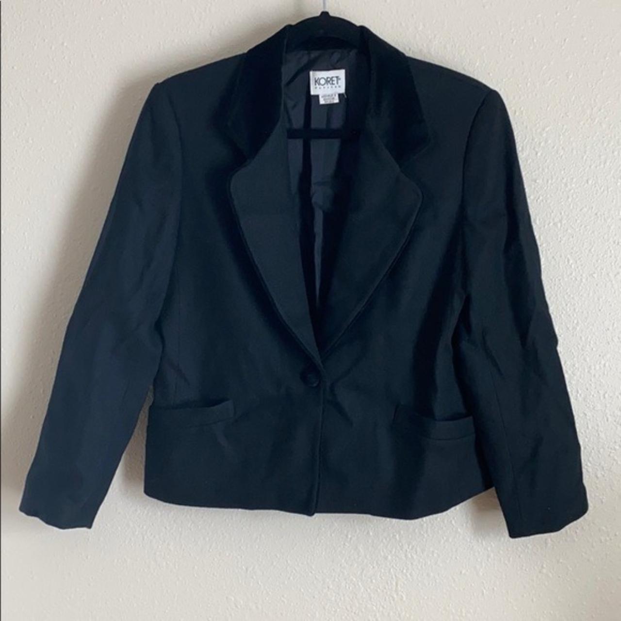 Koret velvet lapel blazer Measurements: Shoulders... - Depop