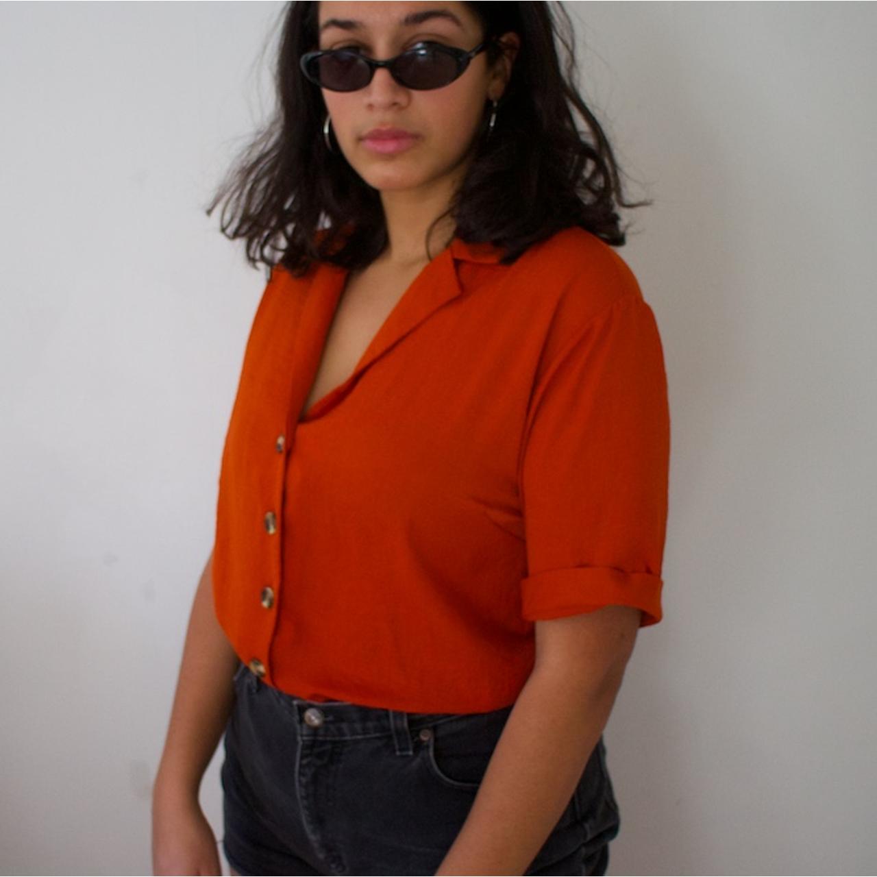 Beautiful burnt orange/ rust coloured Tshirt with... Depop
