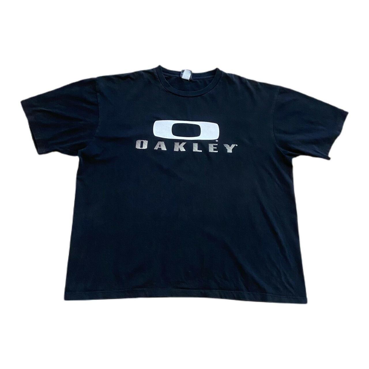 Vintage Oakley Software Logo Black T-Shirt Men's 2XL - Depop
