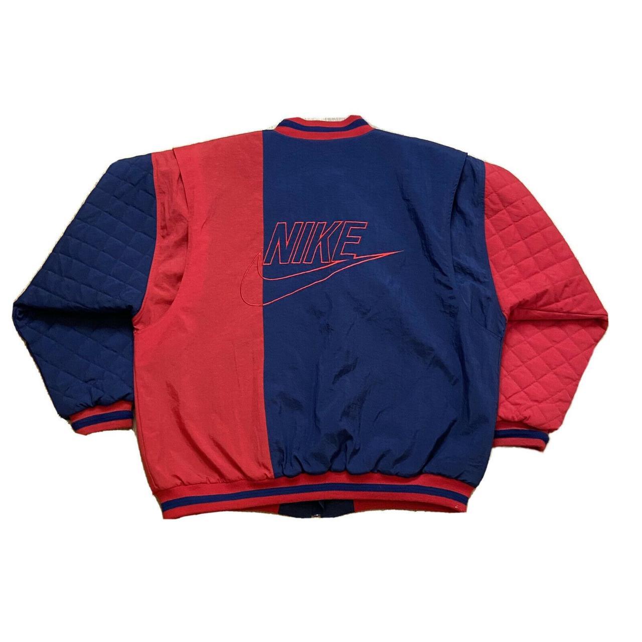 Vintage Nike Varsity Jacket Quilted Colorblock... Depop