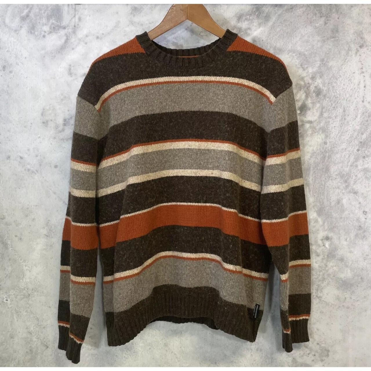 American Eagle Outfitters Stripe Knit Sweater Cotton... - Depop