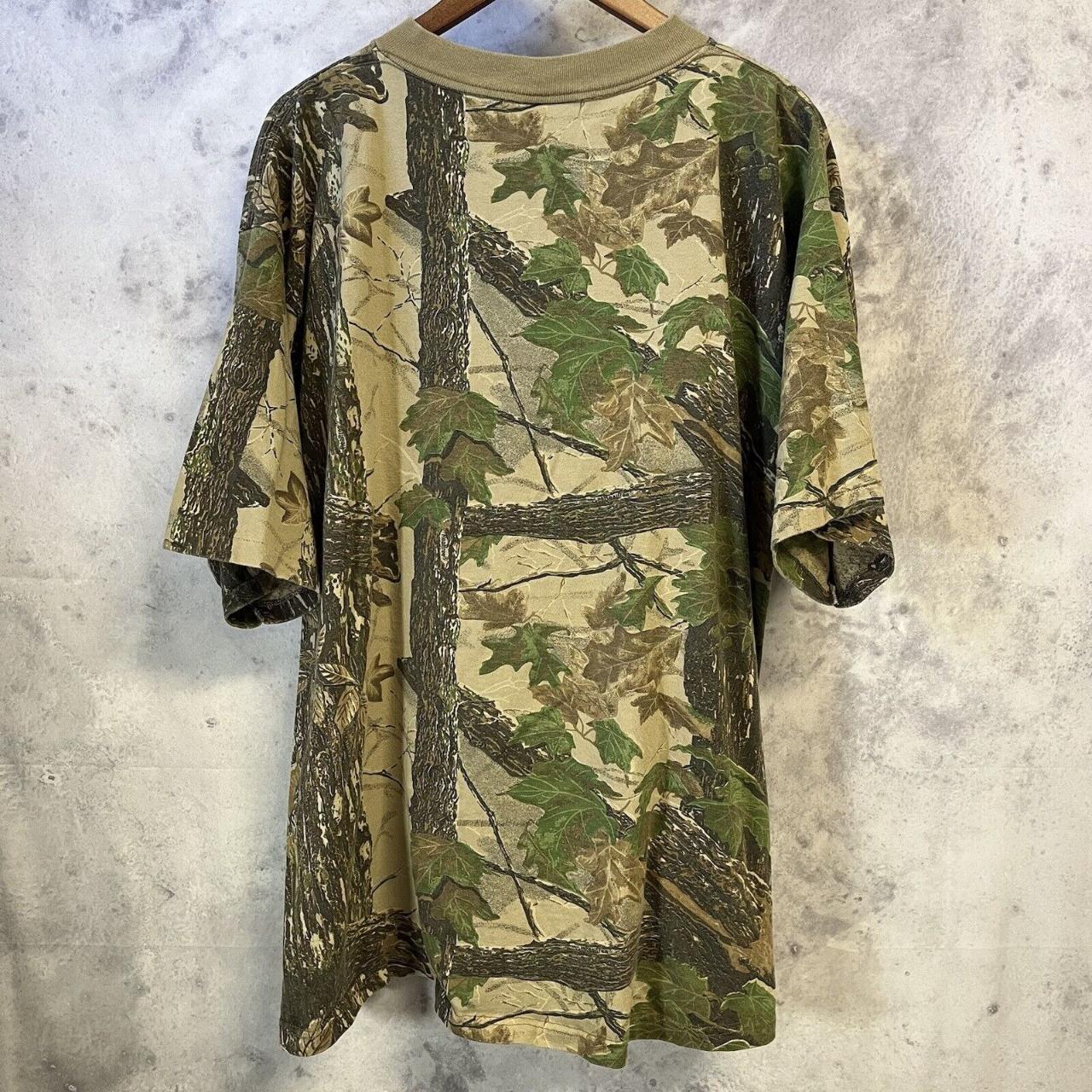 Realtree Nature Camo Henley Shirt Short Sleeve No... - Depop