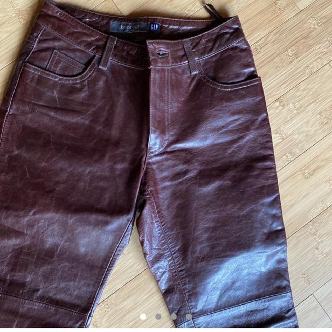 gap leather shorts