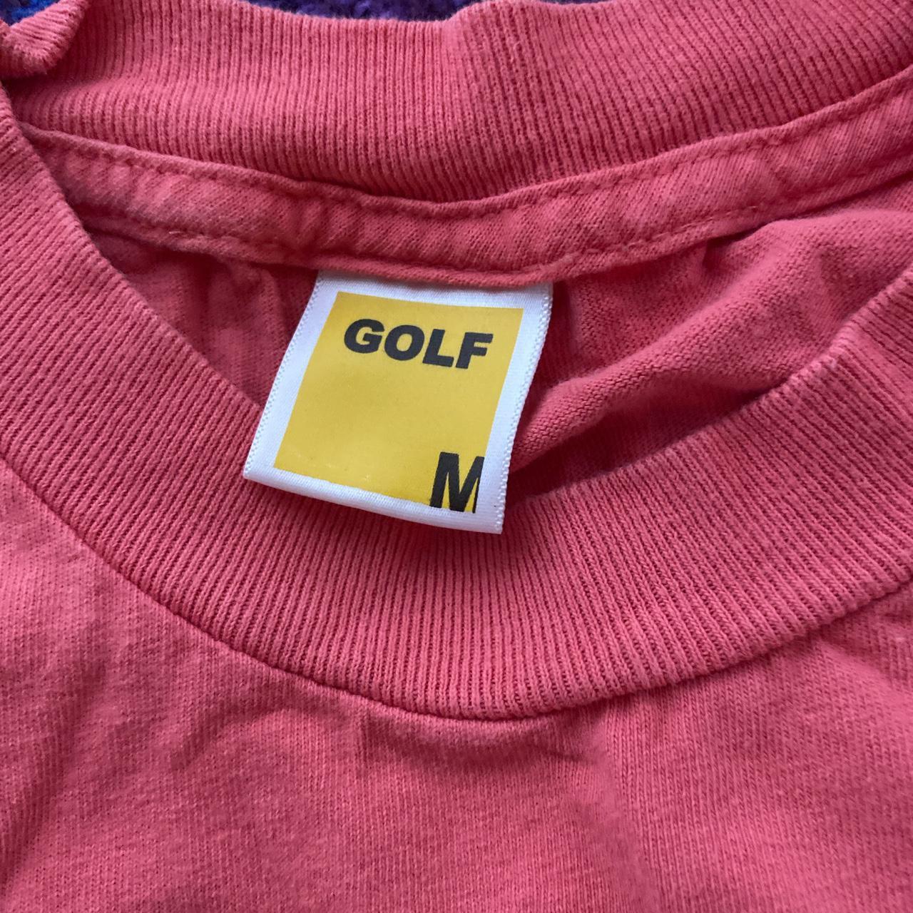 Golf Wang Men's Pink and Green Tshirt Depop