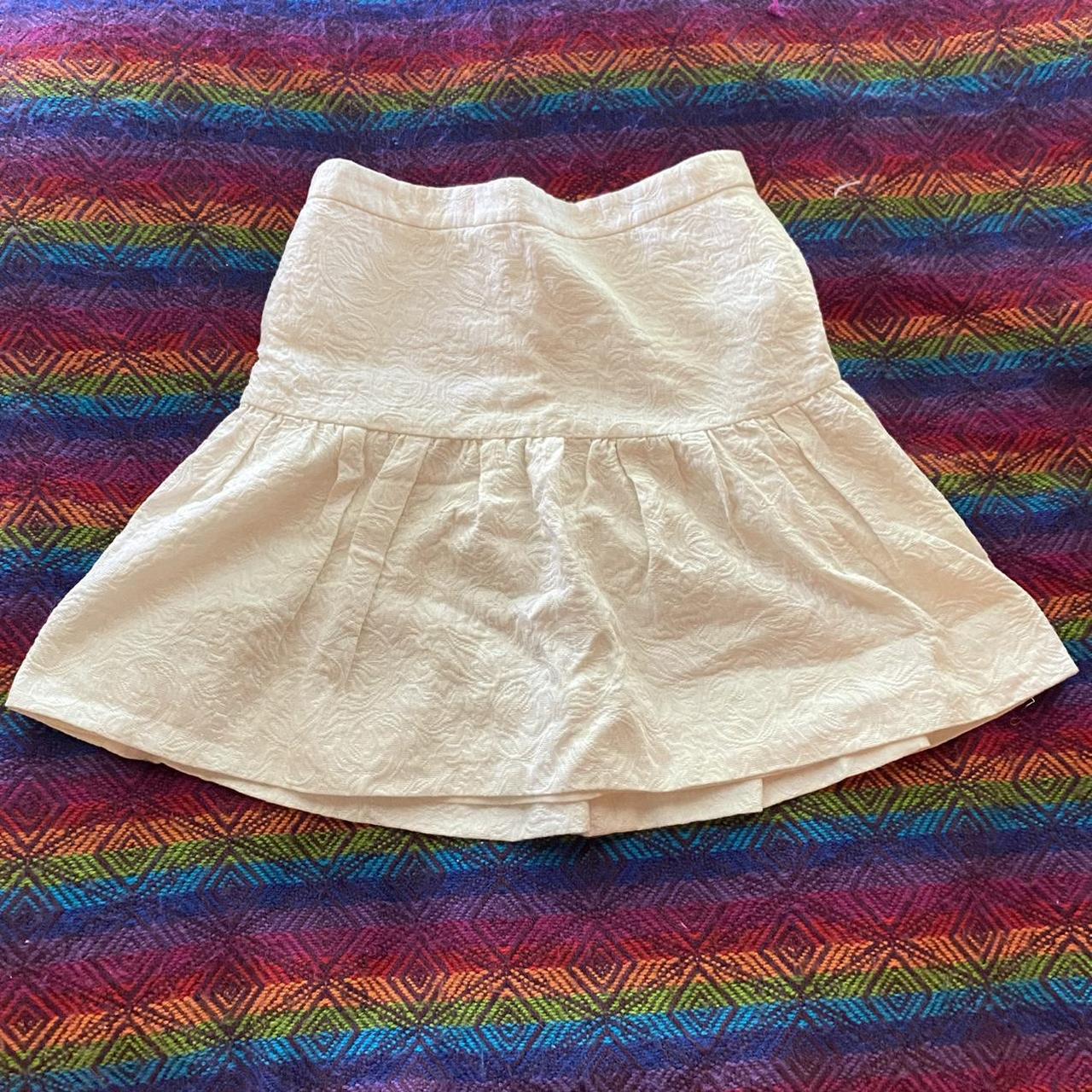 J.Crew Women's White Skirt Depop