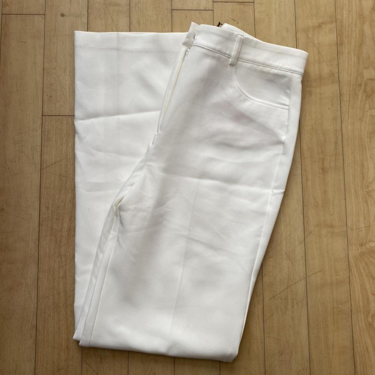 Zara white straight fit trousers Brand new with... - Depop