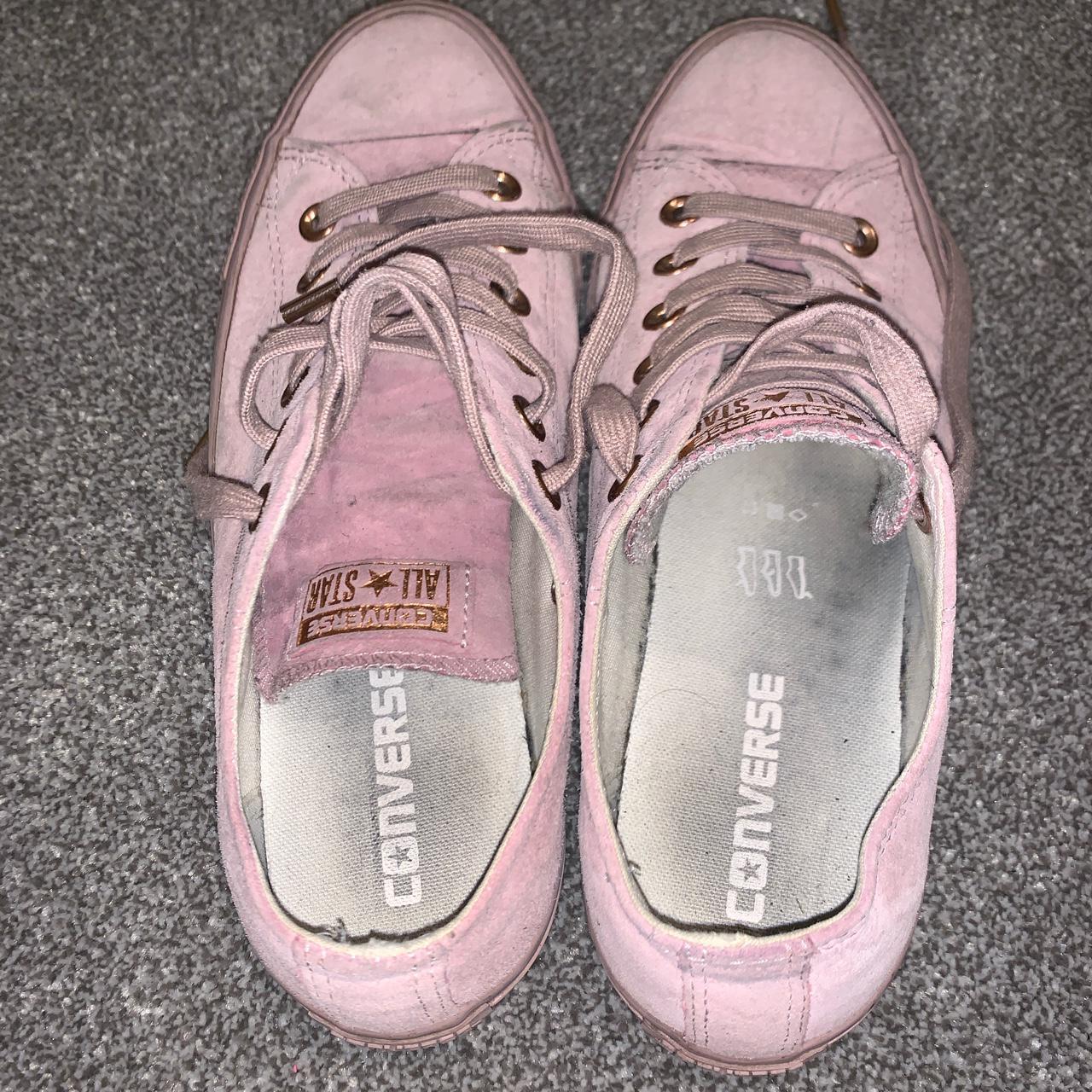 Converse allstar low leather burnished lilac clearance rose gold