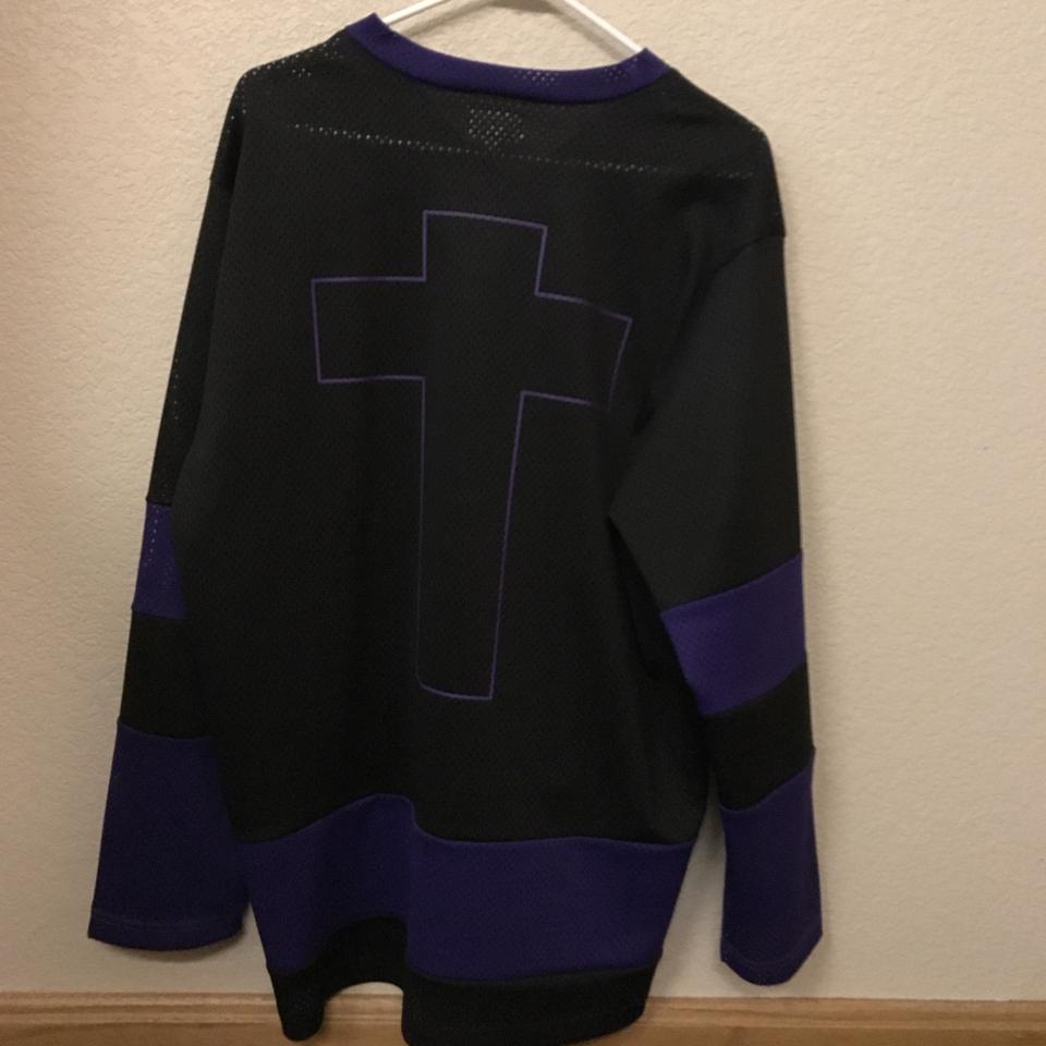 Supreme black sabbath hockey hot sale jersey