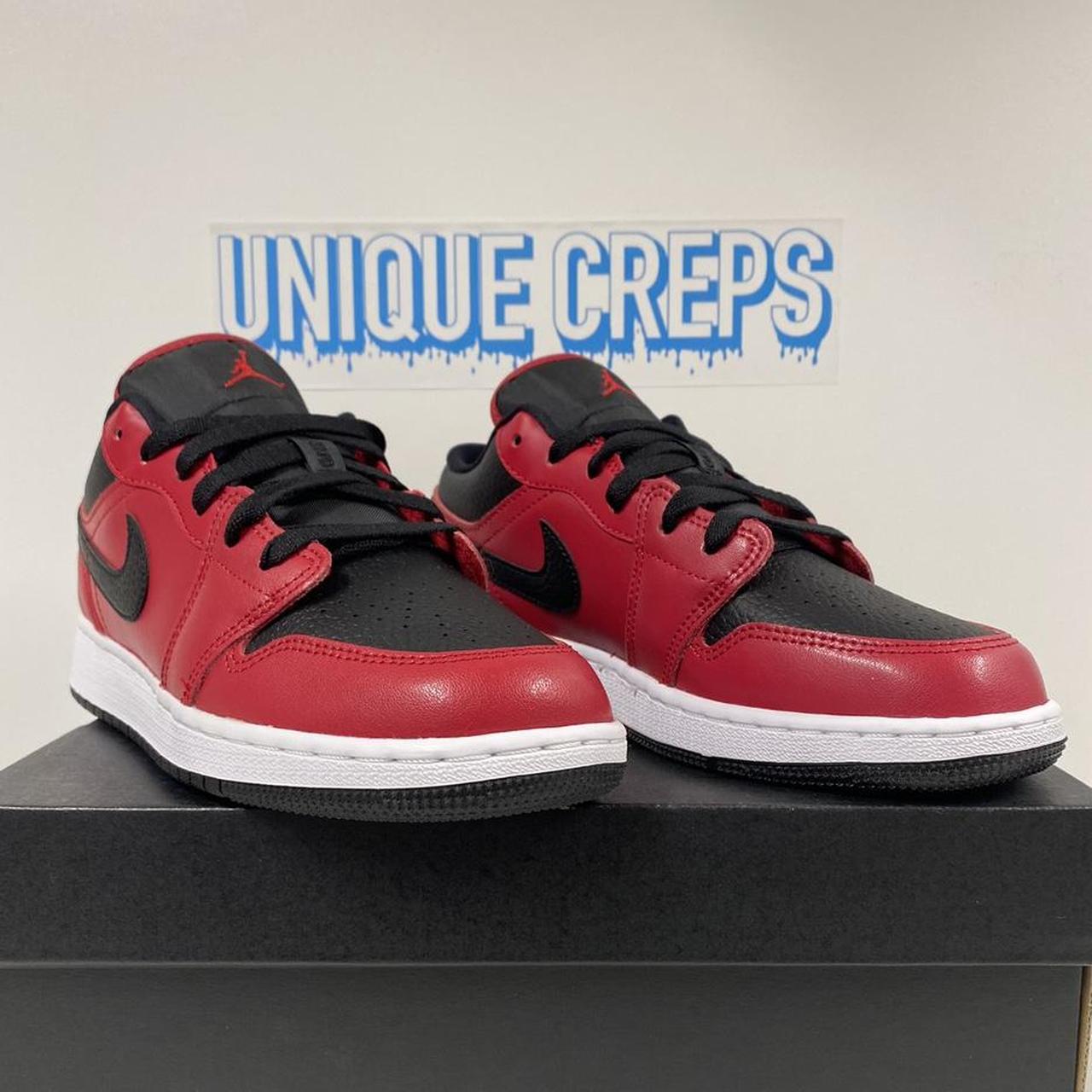 aj1 low gym red black