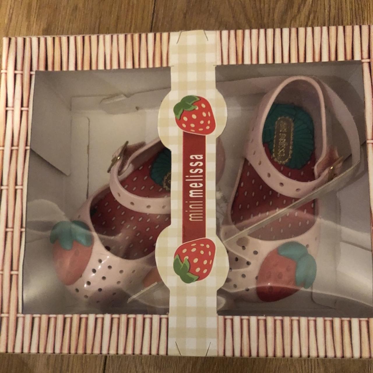 Mini melissa strawberry on sale shoes