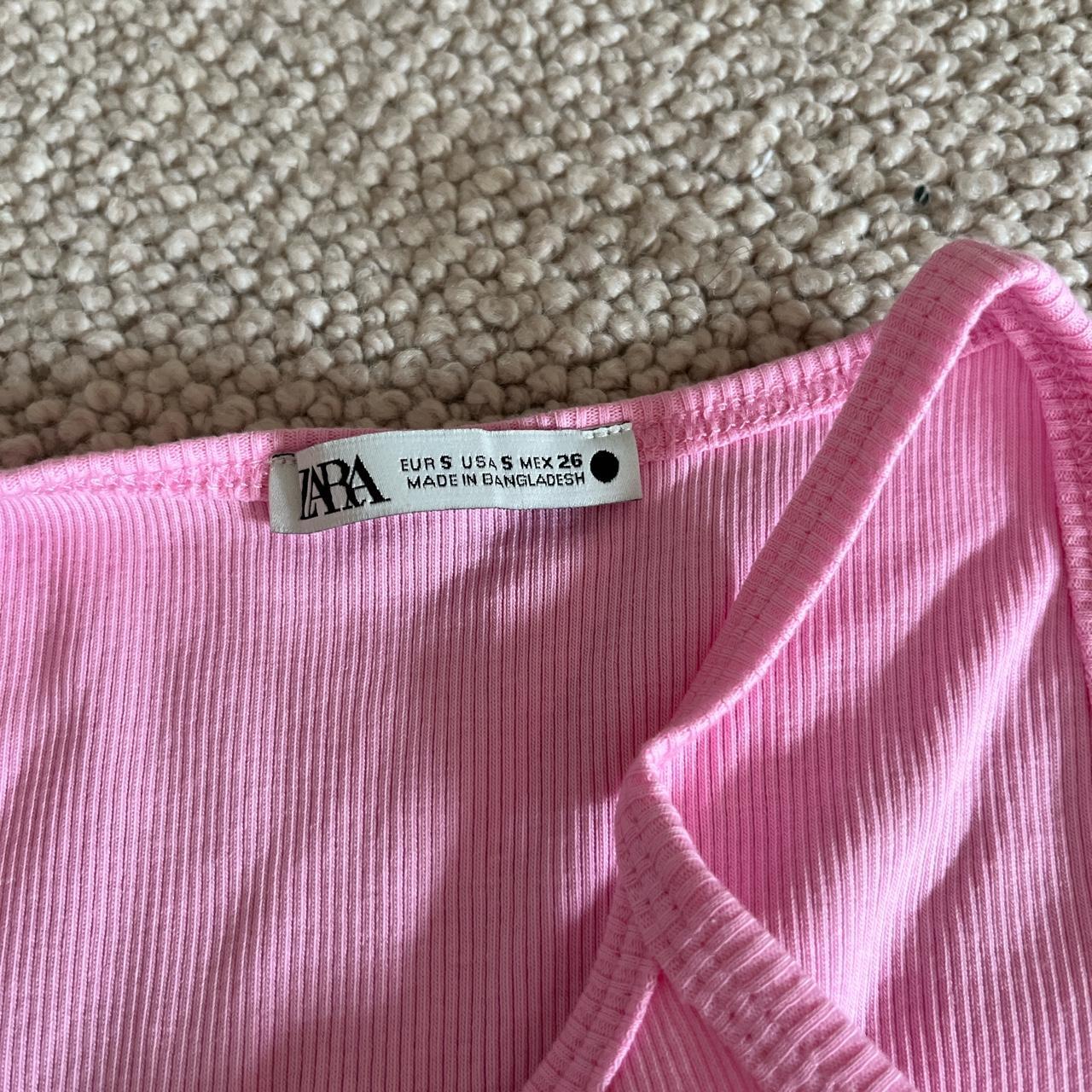 Super cute ZARA pink top Only worn once great... - Depop