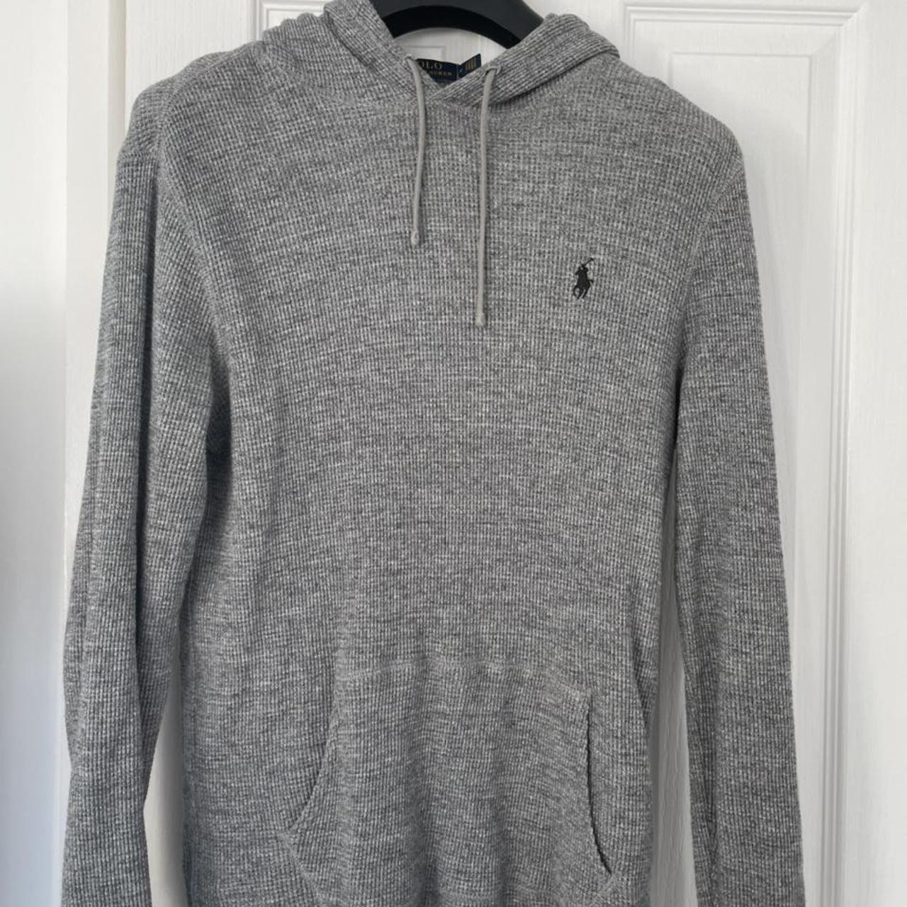 Grey Ralph Lauren Hoodie size M - Depop