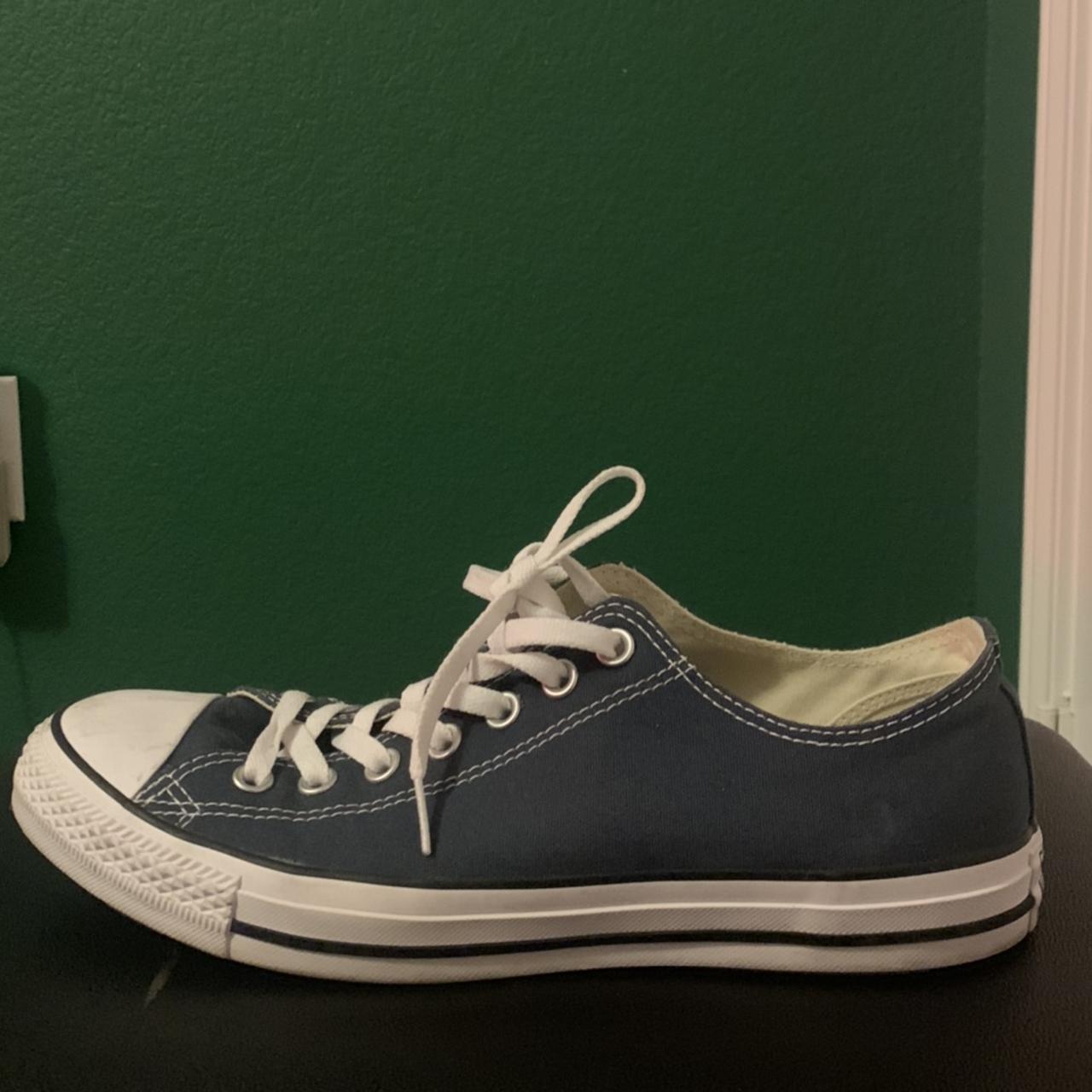 low top converse in navy blue men’s size 10 very... - Depop