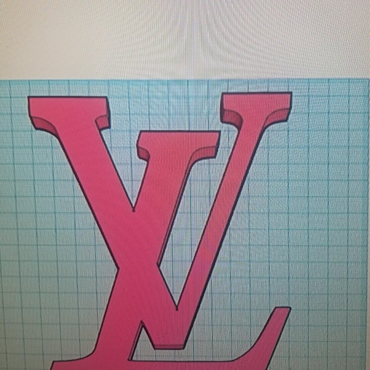 Louis Vuitton logo embroidery design